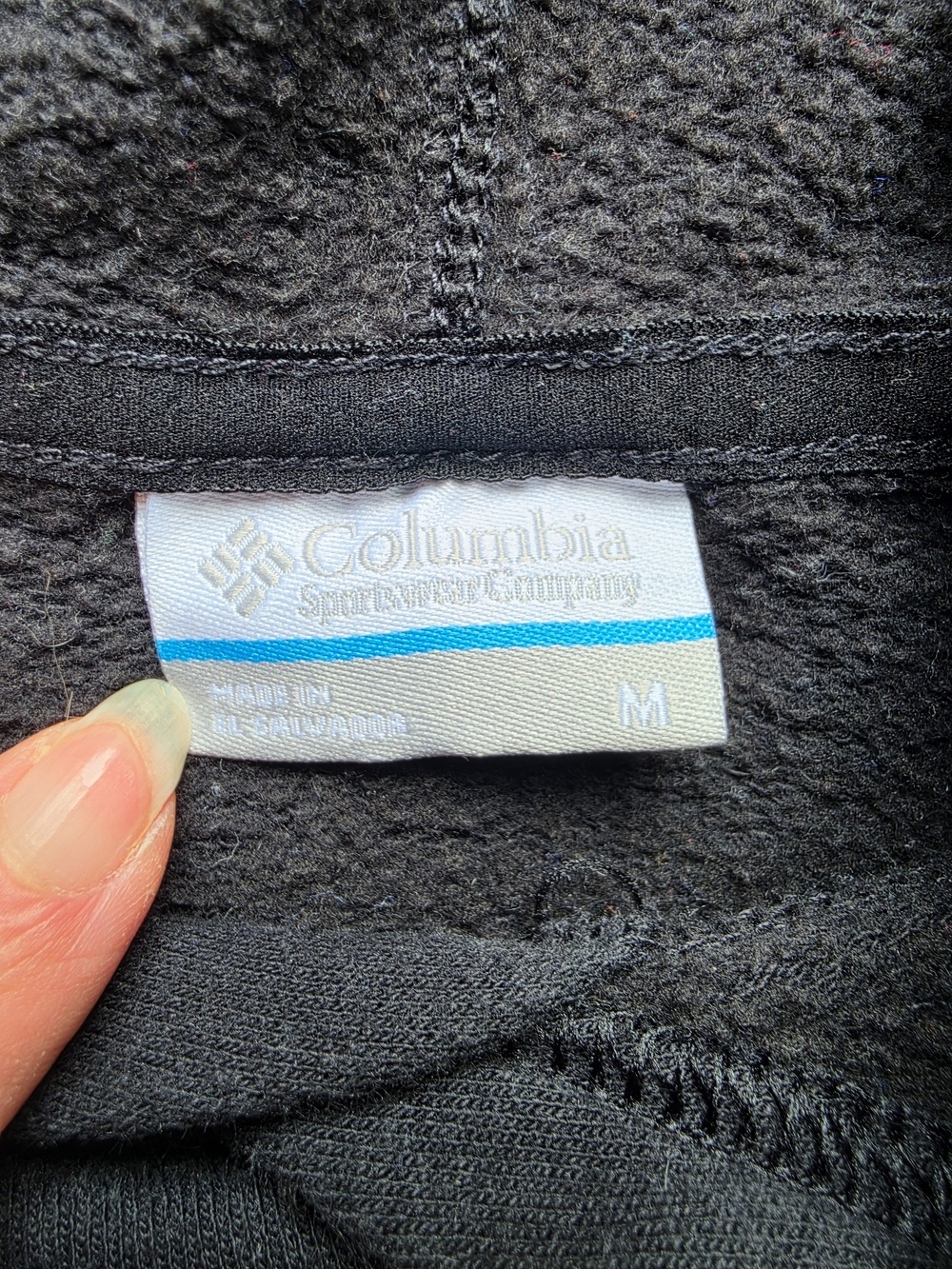 Columbia Black Pullover Hoodie with White Logo - Picture 3 of 5